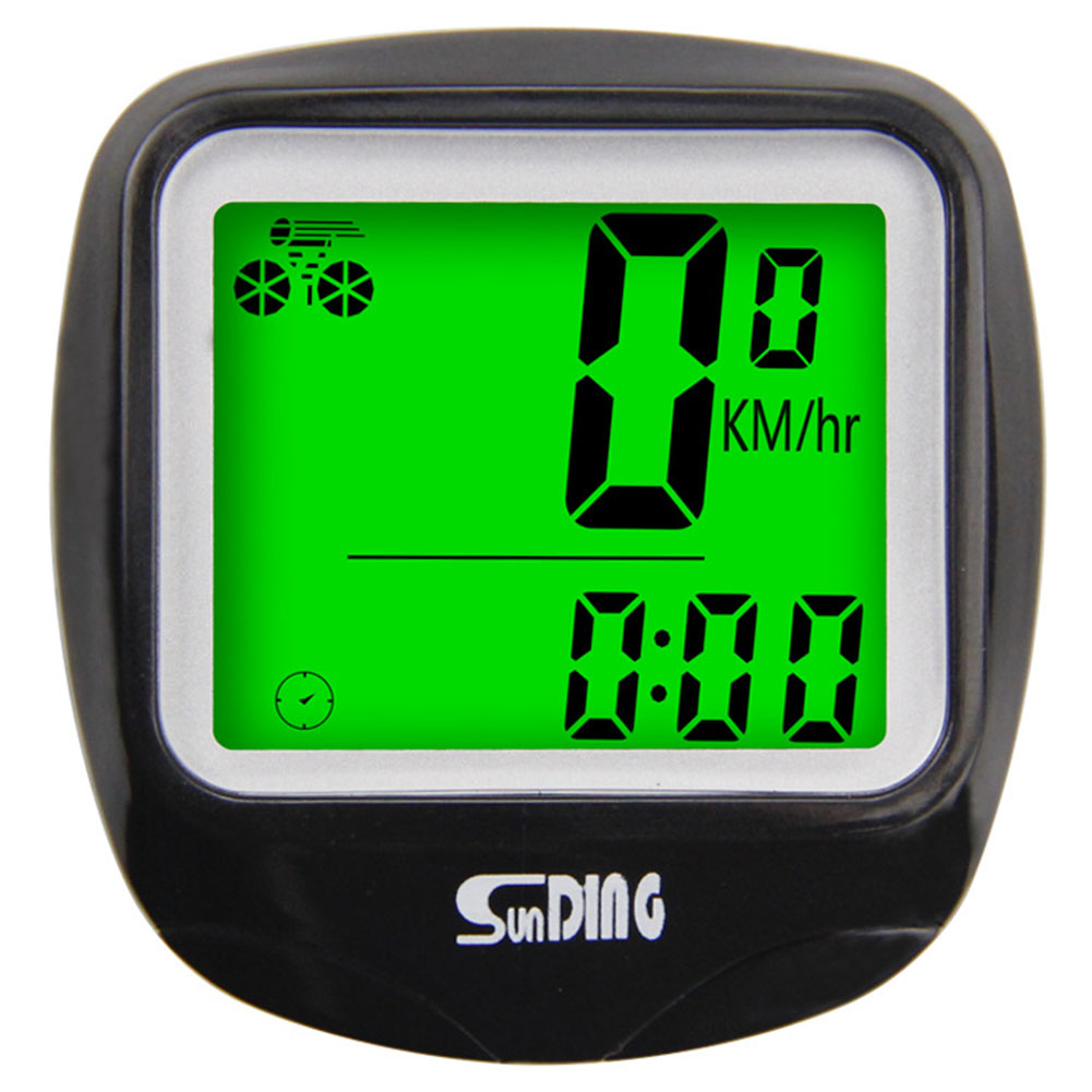Waterproof Bike Multifunction Odometer Speedometer LCD Back Lite